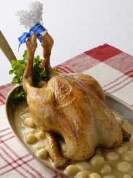 鶏のロティ ノルマンディー風 Poulet Normande