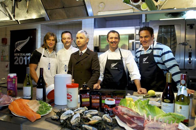 Dimitri Szarzewski, Le Cordon Bleu Chef Philippe Clergue, Chef Hamish Brown and Chris Masoe Dimitri Szarzewski, Le Cordon Bleu Chef Philippe Clergue, Chef Hamish Brown and Chris Masoe
