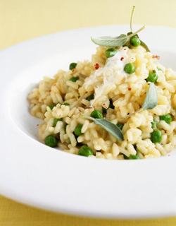 Recipe - Summer pea and sage risotto Recipe - Summer pea and sage risotto