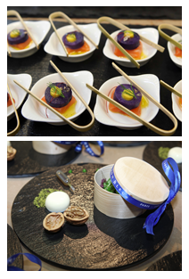 Plats gastronomie Molèculaire, diner note à note organisé par Hervé This et le Cordon Bleu Paris
