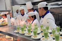 Students preparing food