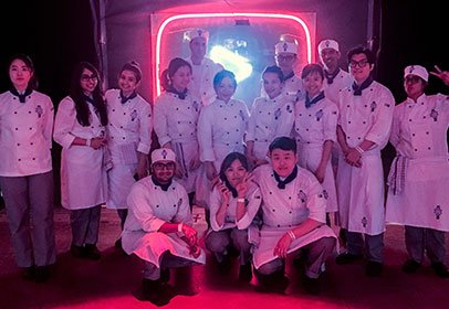 Le Cordon Bleu Sydney students gaining work experience at YouTube Broadcast event