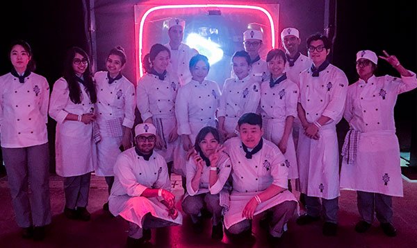 Le Cordon Bleu Sydney students worked at Youtube event Broadcast