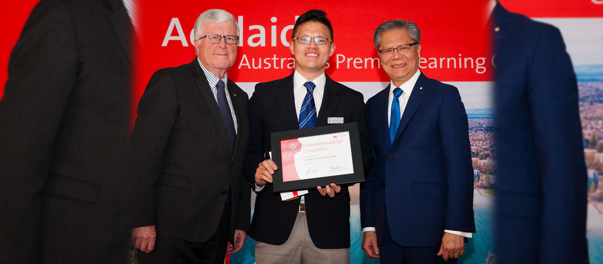 Le Cordon Bleu Adelaide student winning The Governor’s Farewell for International Students Award