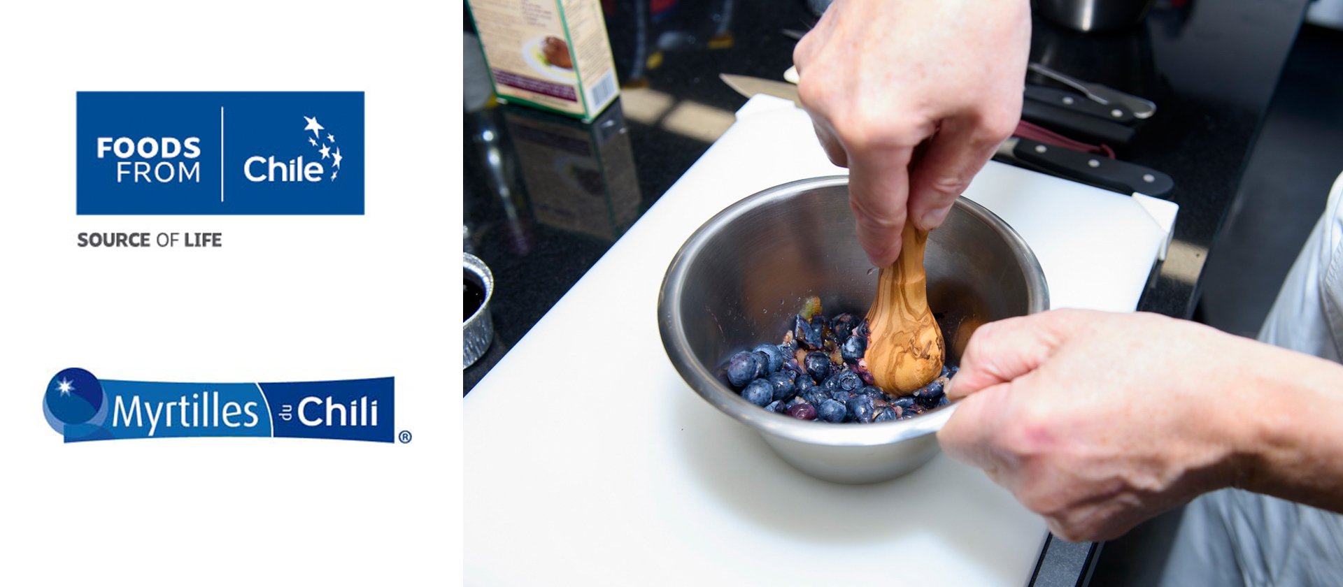 Chilean blueberries at Le Cordon Bleu Paris institute