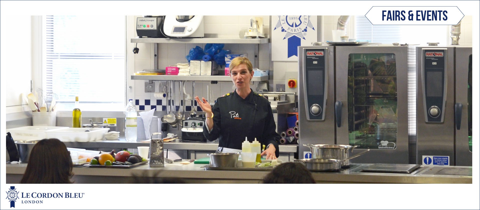 Chef Pati Jinich in front of Le Cordon Bleu London audience