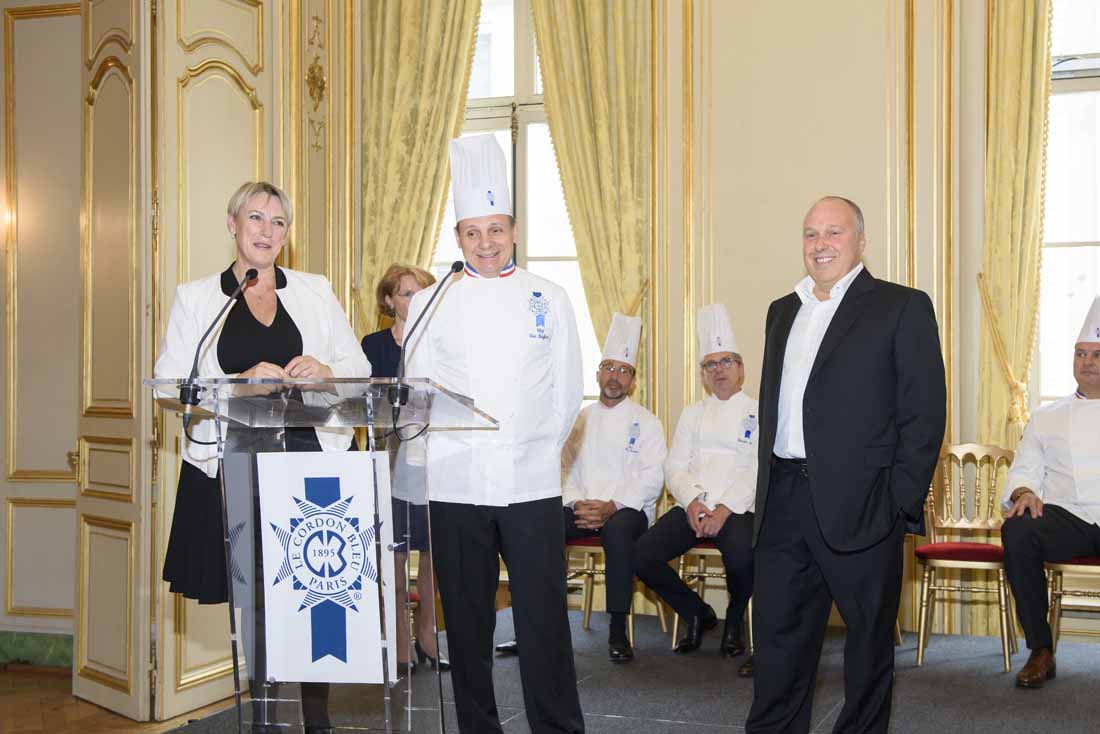 Alain Solivérès class patron at the graduation ceremony