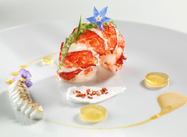 Receta Trio De Langosta Y Perlas De Tapioca