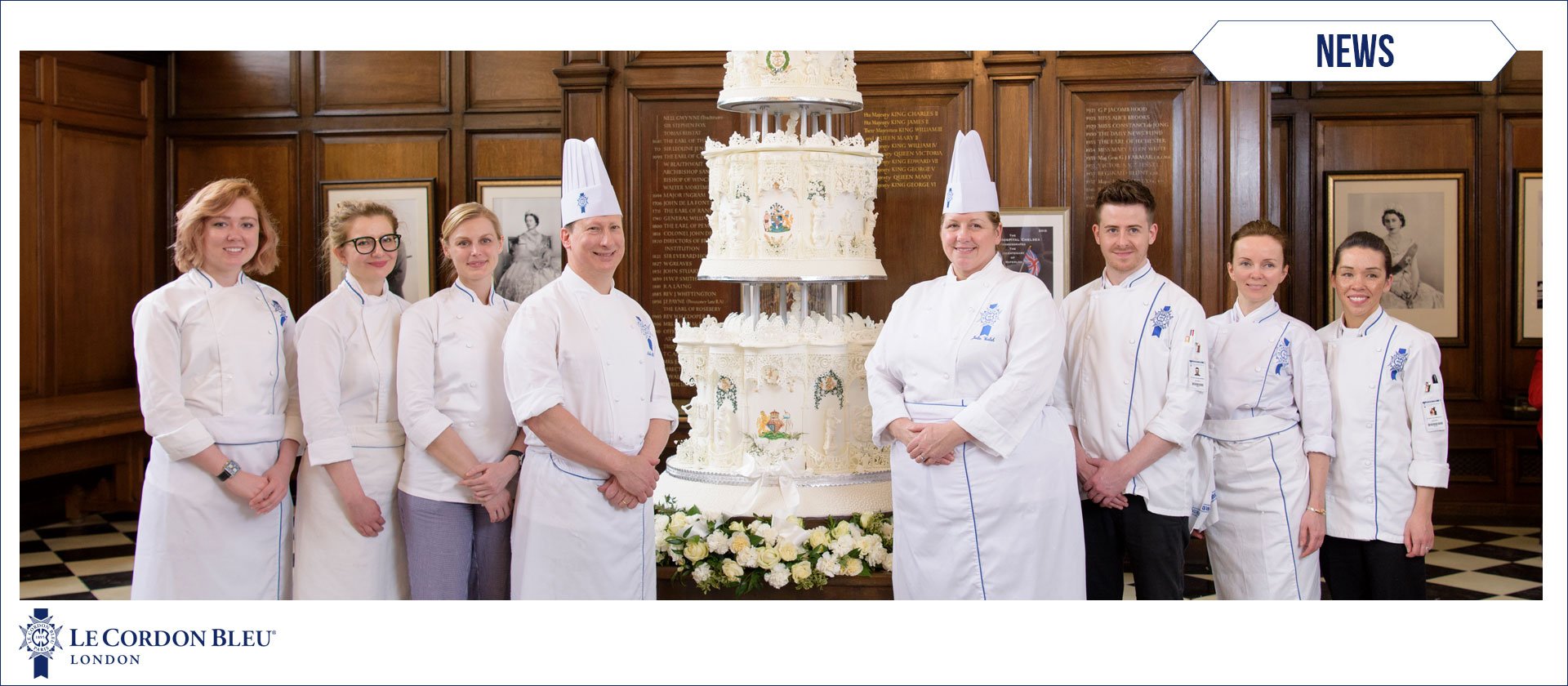 Showcasing the Royal Wedding cake made by Le Cordon Bleu Team