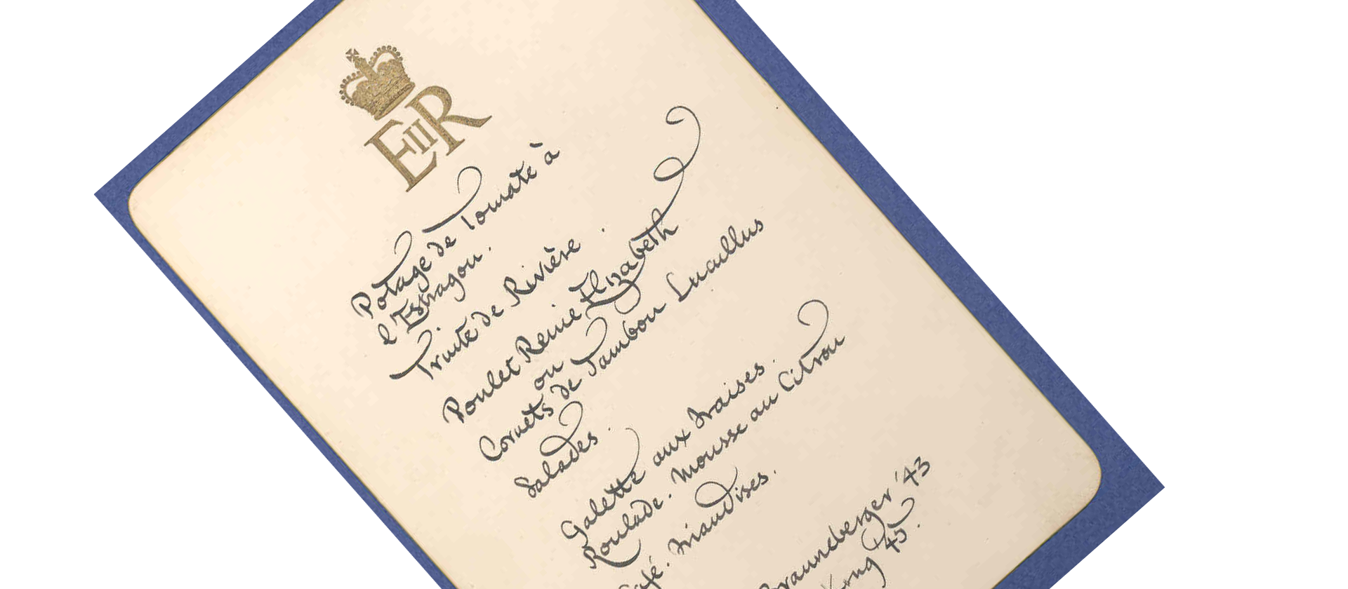 Queen Elizabeth's coronation menu