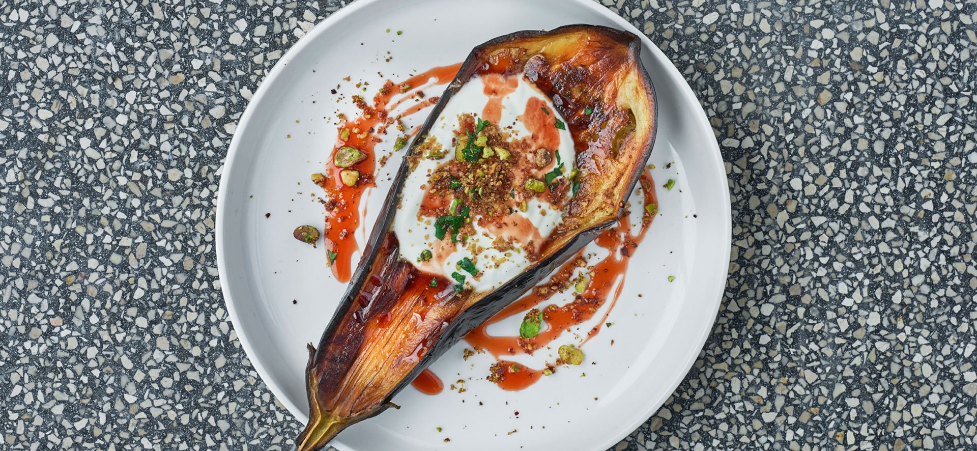 aubergine dish by Eran Tibi